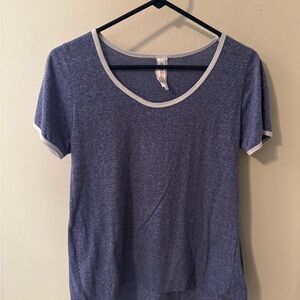 LuLaRoe Blue Fitted Short Sleeve T-Shirt